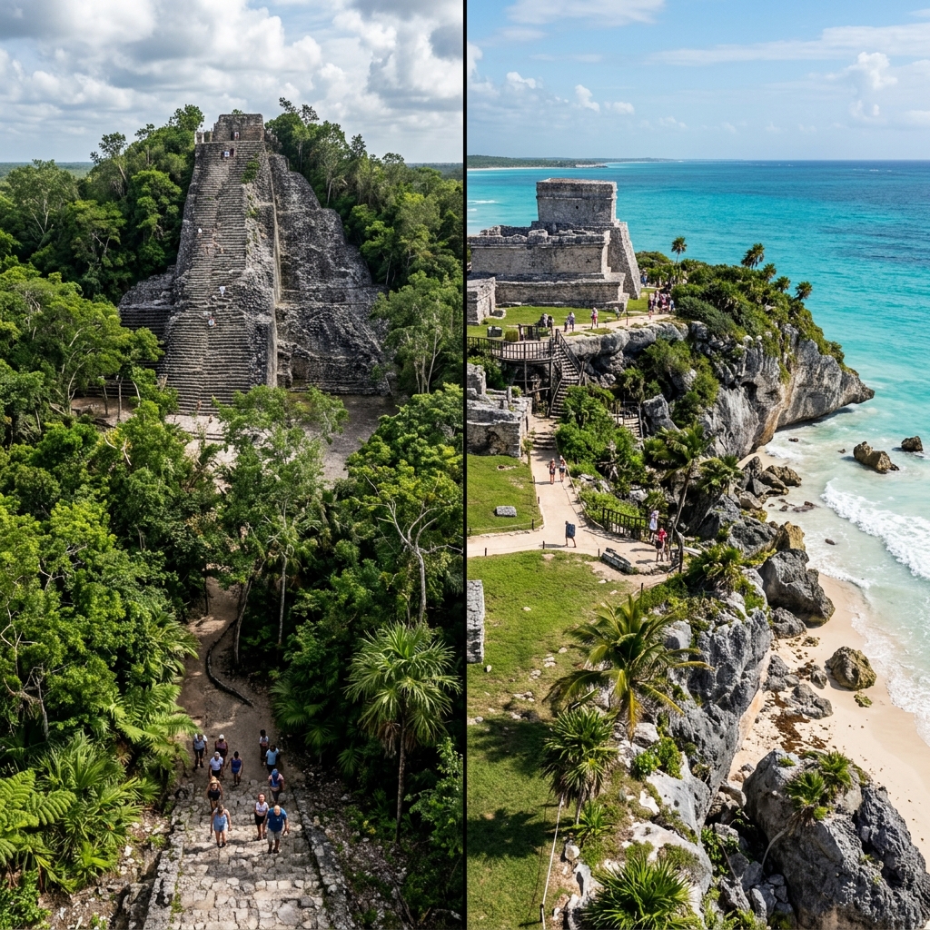 Ruinas de Cobá vs Tulum: ¿Qué sitio maya deberías visitar desde Tulum?